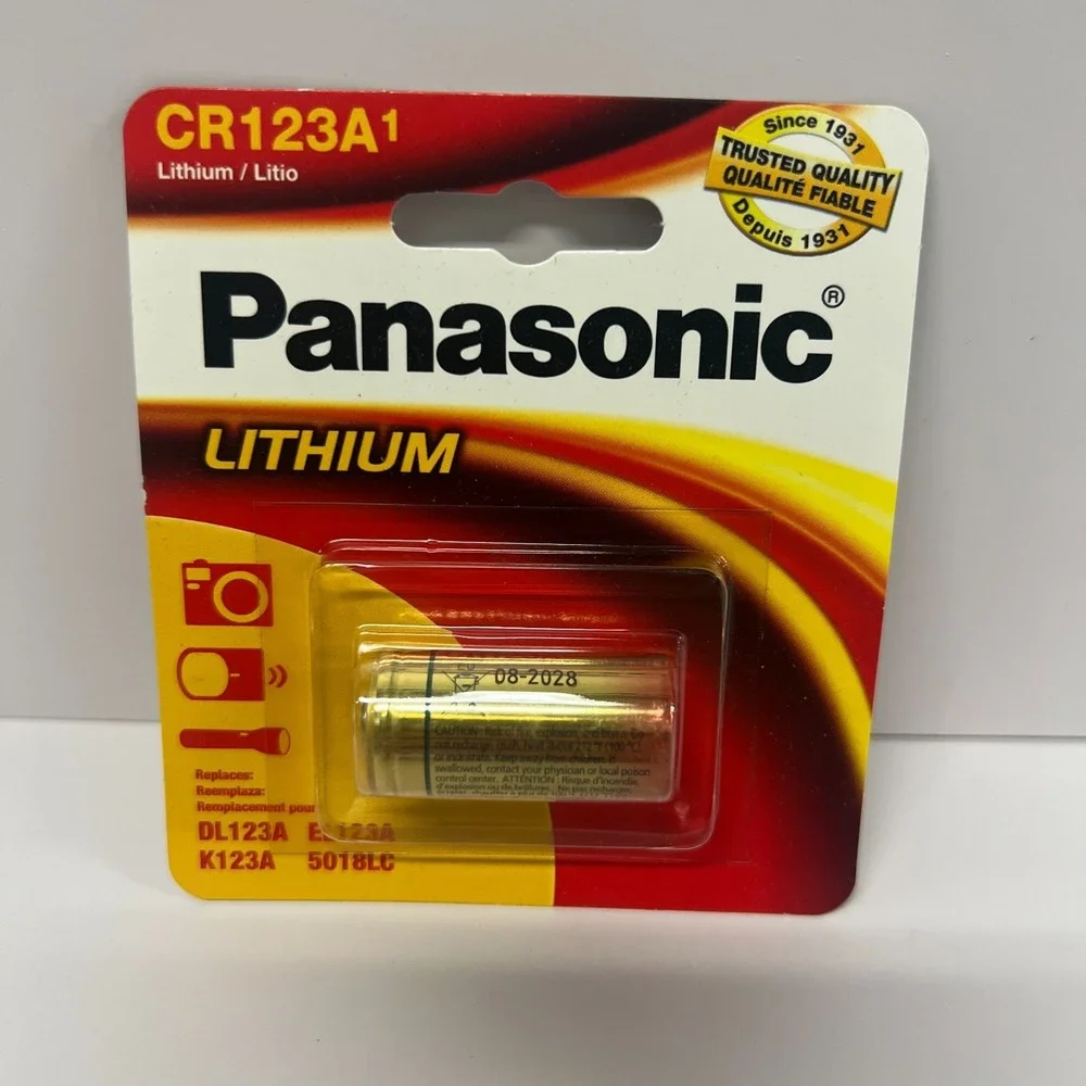 Lot of 6 Panasonic Lithium CR123A 3V Batteries for Flashlight Camera DL123A